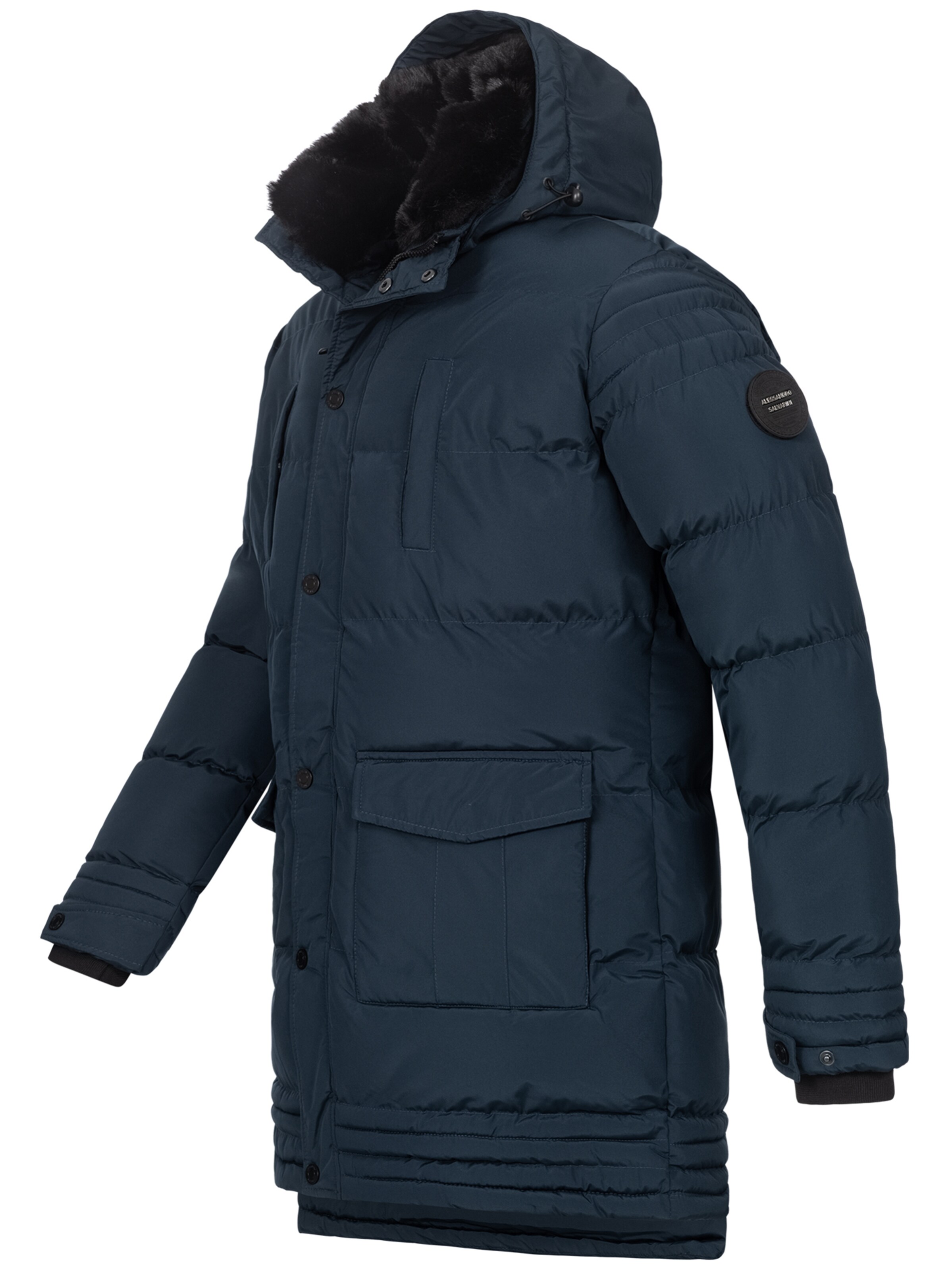 Alessandro Salvarini Winterjas in Blauw