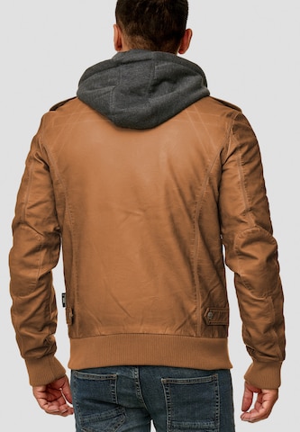 INDICODE JEANS Between-season jacket 'Aaron' in Brown