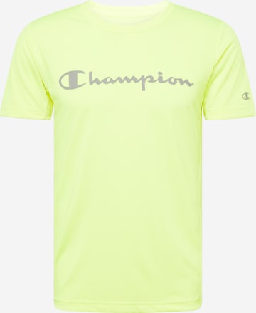 Champion Authentic Athletic Apparel Λειτουργικό μπλουζάκι σε κίτρινο: μπροστά