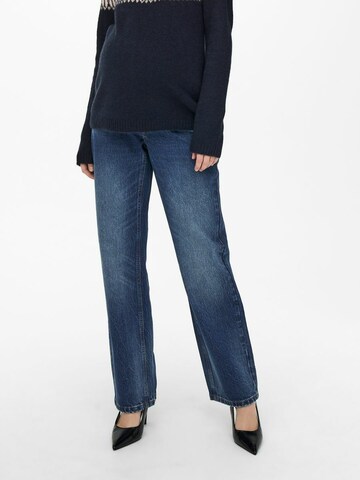 Only Maternity Regular Jeans in Blauw: voorkant