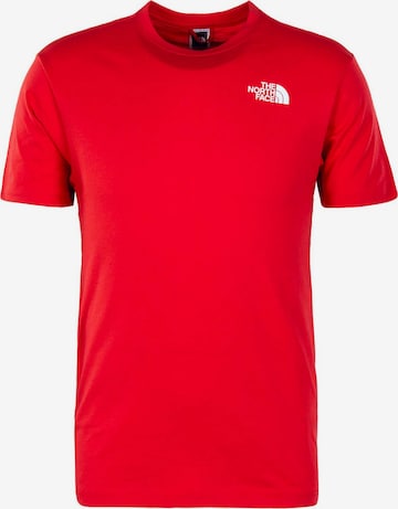 THE NORTH FACE Shirt 'Redbox Celebration Horizon' in Red: front