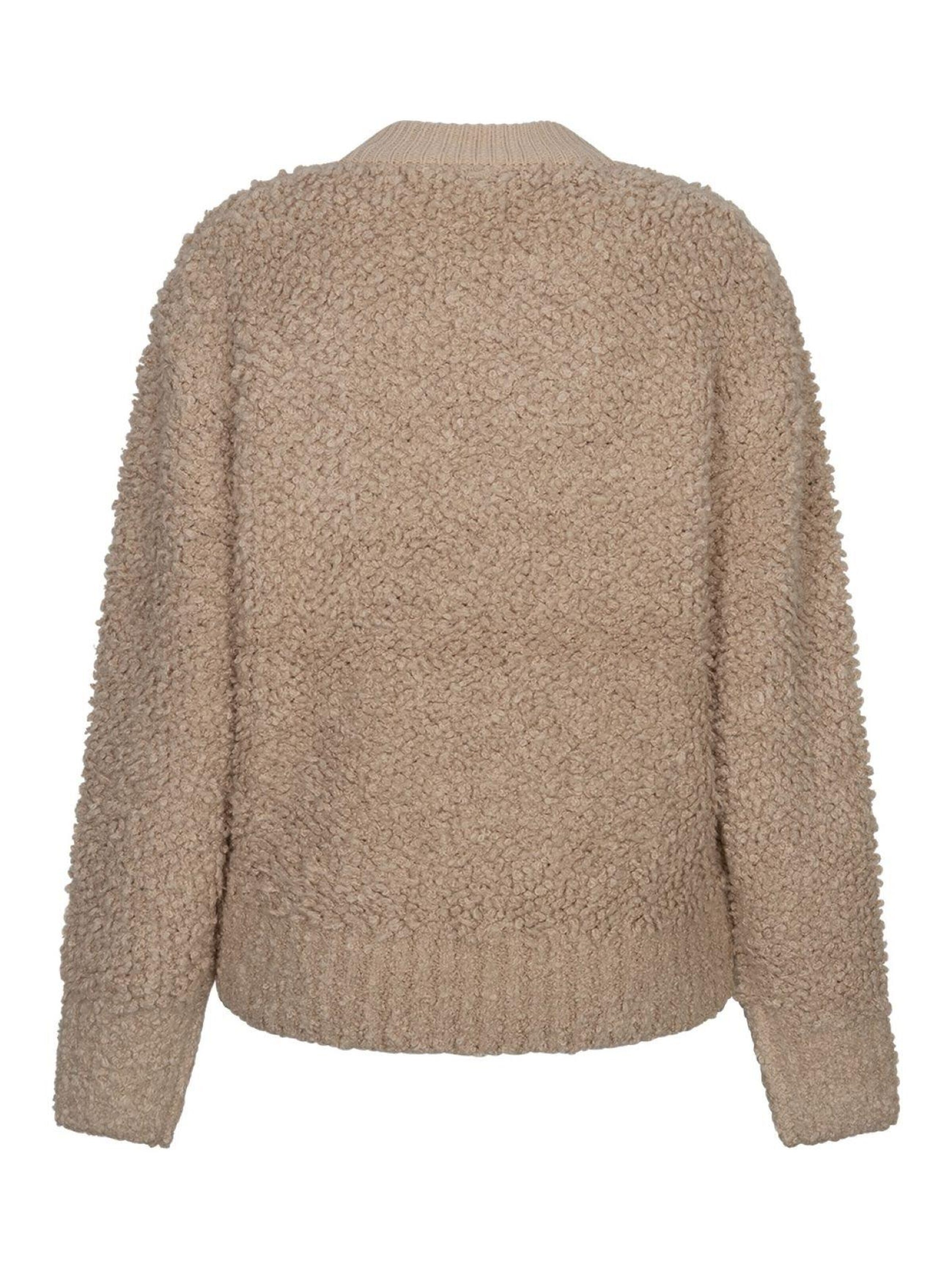 Red Button Knit cardigan 'RB Bomber knit boucle Latte' in Beige