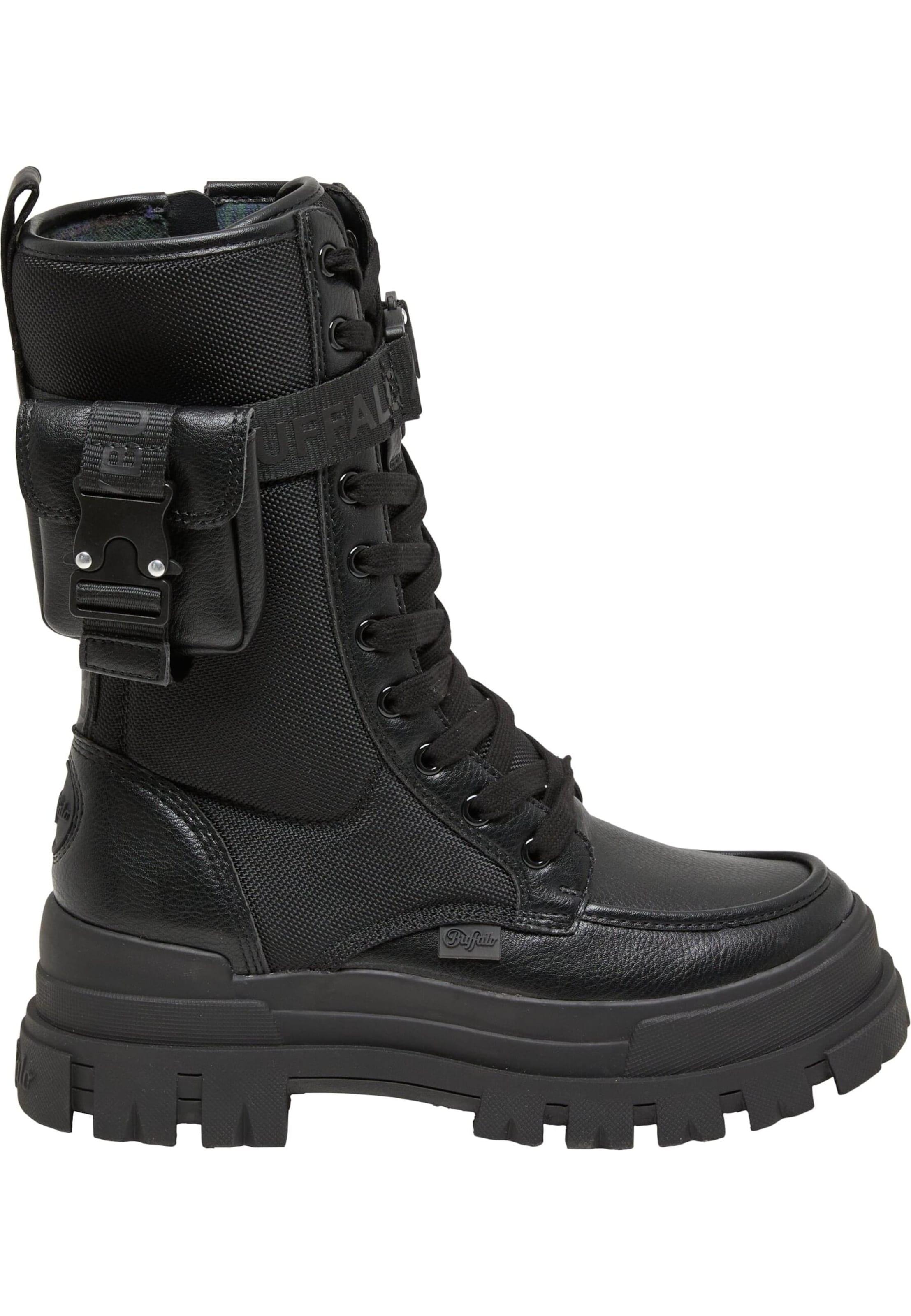 Bottines à lacets 'Aspha' BUFFALO en noir : devant