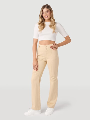 Laurella Regular Broek in Beige