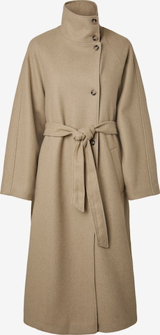 PIECES Overgangsfrakke 'PCANNELINE' i beige: forside