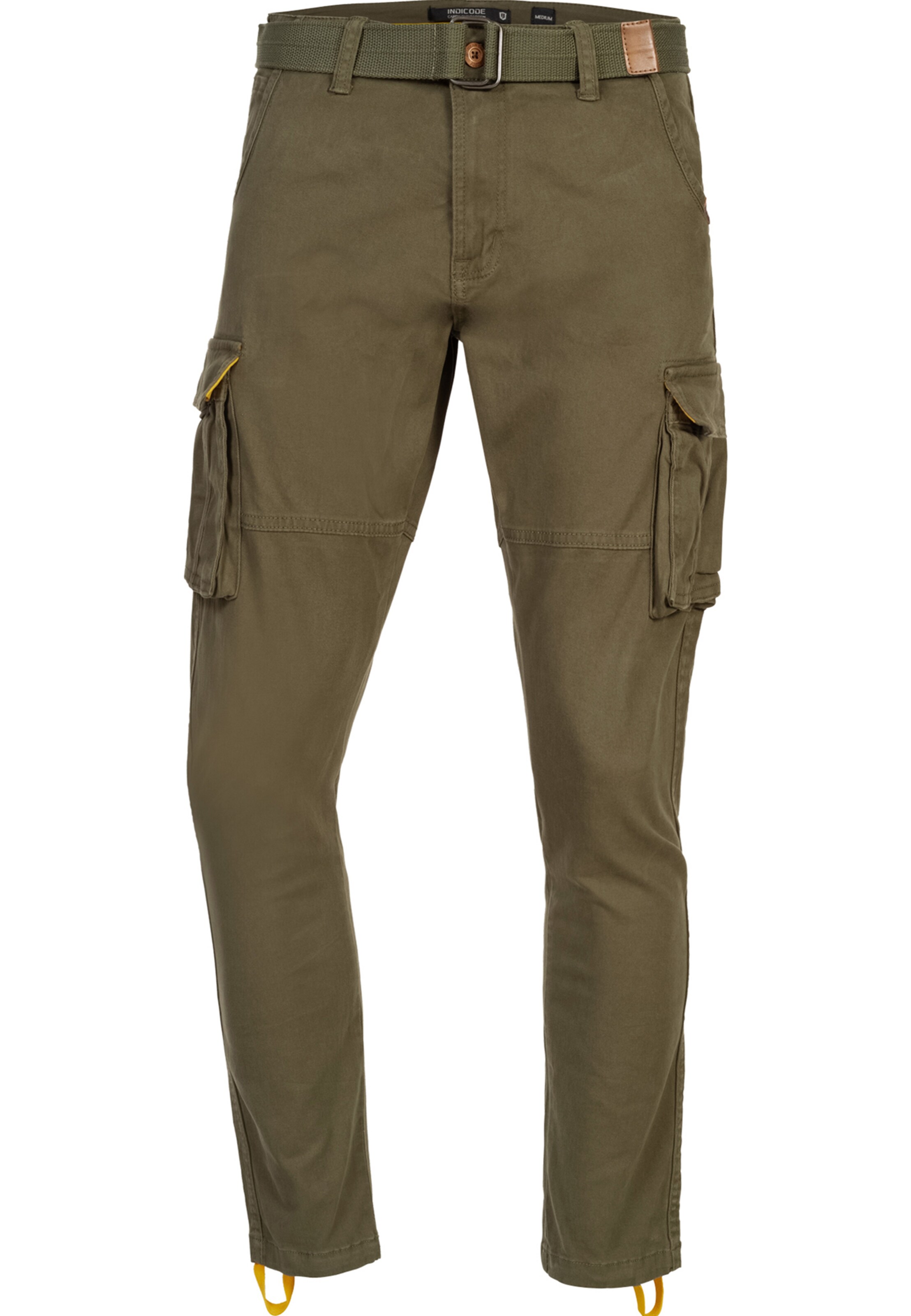 INDICODE JEANS Cargo trousers 'Mathen' in Green: front