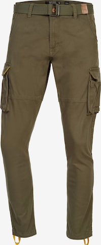 Pantalon cargo 'Mathen' INDICODE JEANS en vert : devant