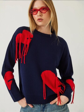 Bianco Lucci - Pullover em azul: frente