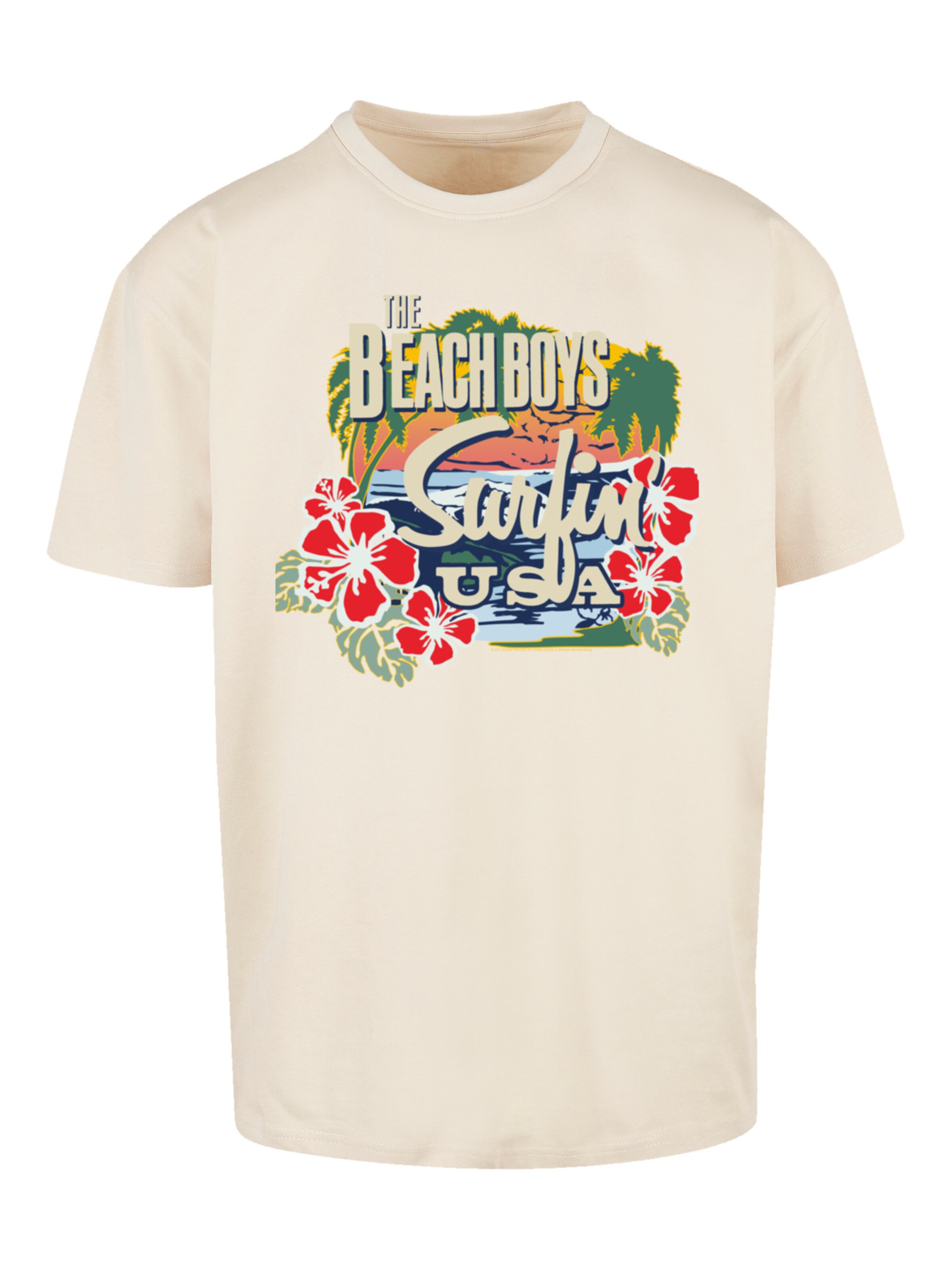T-Shirt 'The Beach Boys Musik Band Tropical' F4NT4STIC en beige : devant