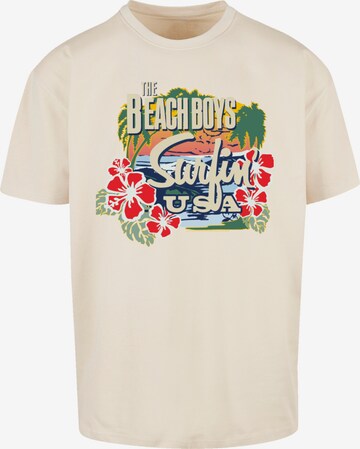 F4NT4STIC Shirt 'The Beach Boys Musik Band Tropical' in Beige: front