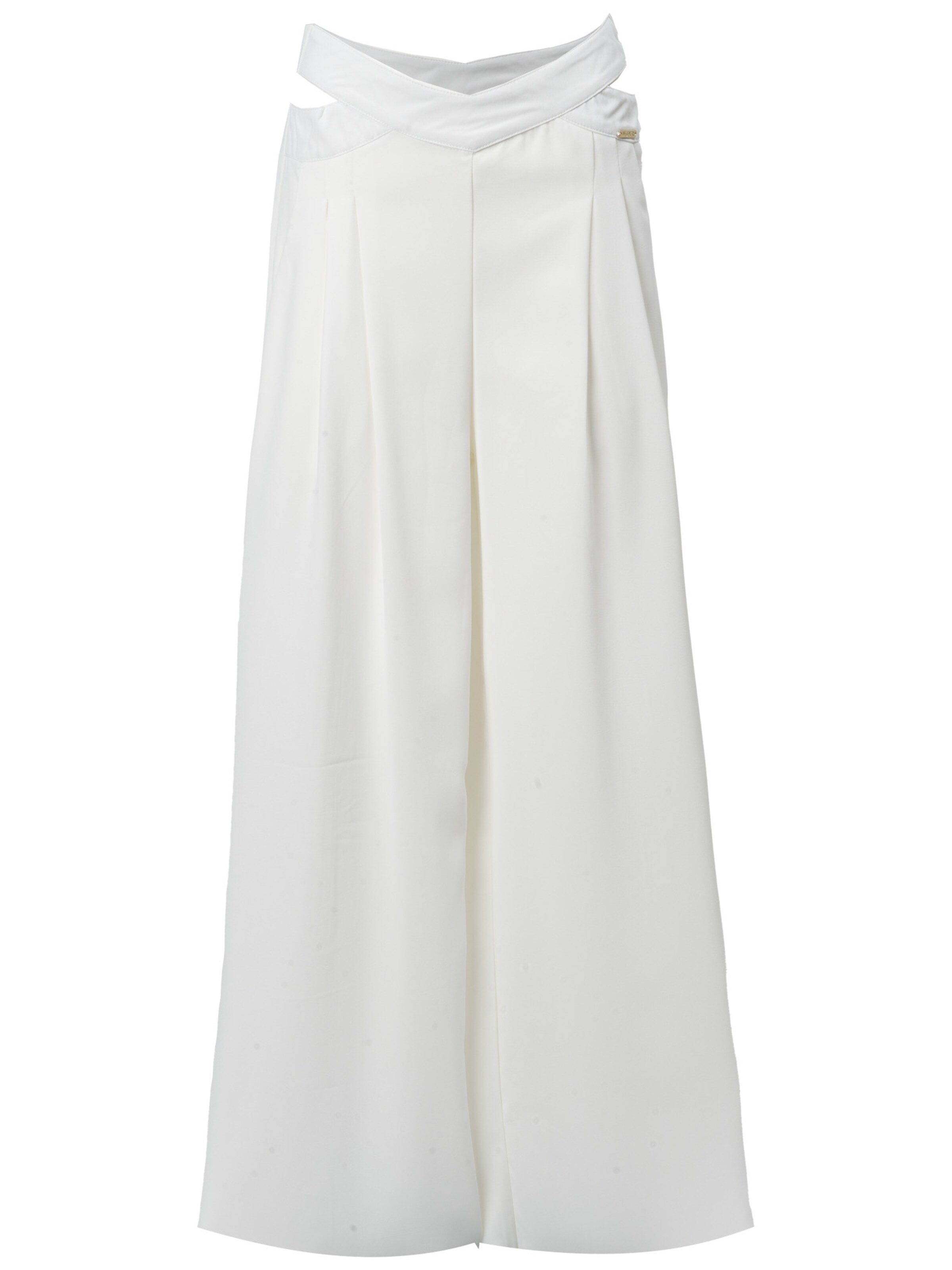 Influencer Široký strih Nohavice - Biela: predná strana