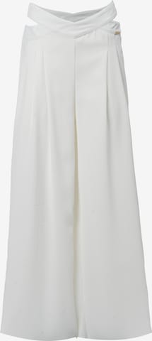 Wide leg Pantaloni de la Influencer pe alb: față