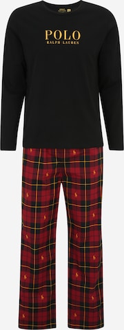 Pijama lungă de la Polo Ralph Lauren pe negru: față