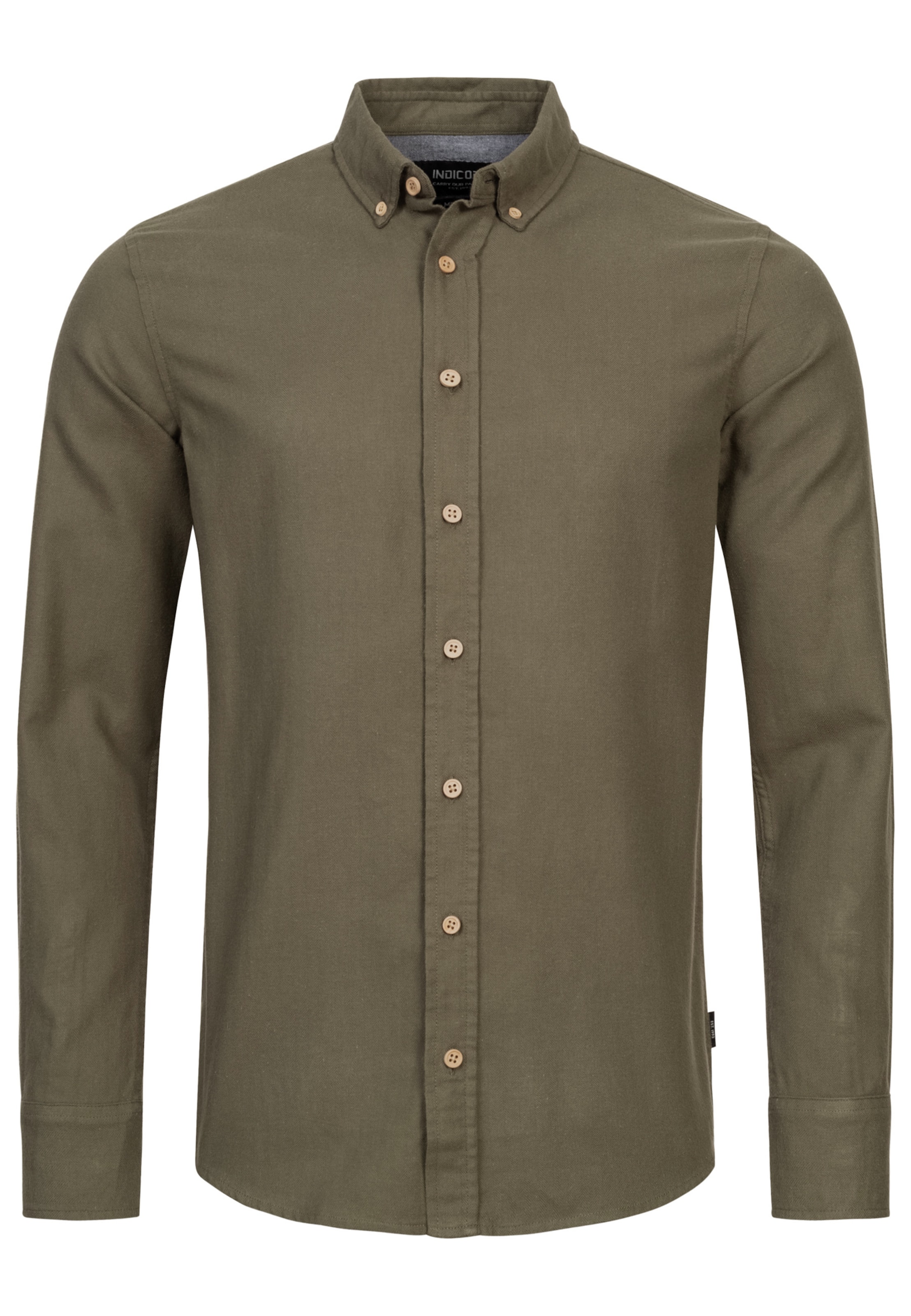 INDICODE JEANS Hemd 'Riverside' in Grün: Vorderseite