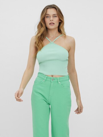 VERO MODA Gebreide top 'Helena' in Groen: voorkant