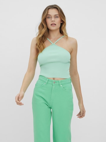 VERO MODA Knitted Top 'Helena' in Green: front