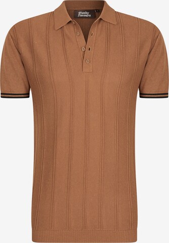 4funkyflavours Regular fit Overhemd 'Embrace The Grind' in Bruin: voorkant