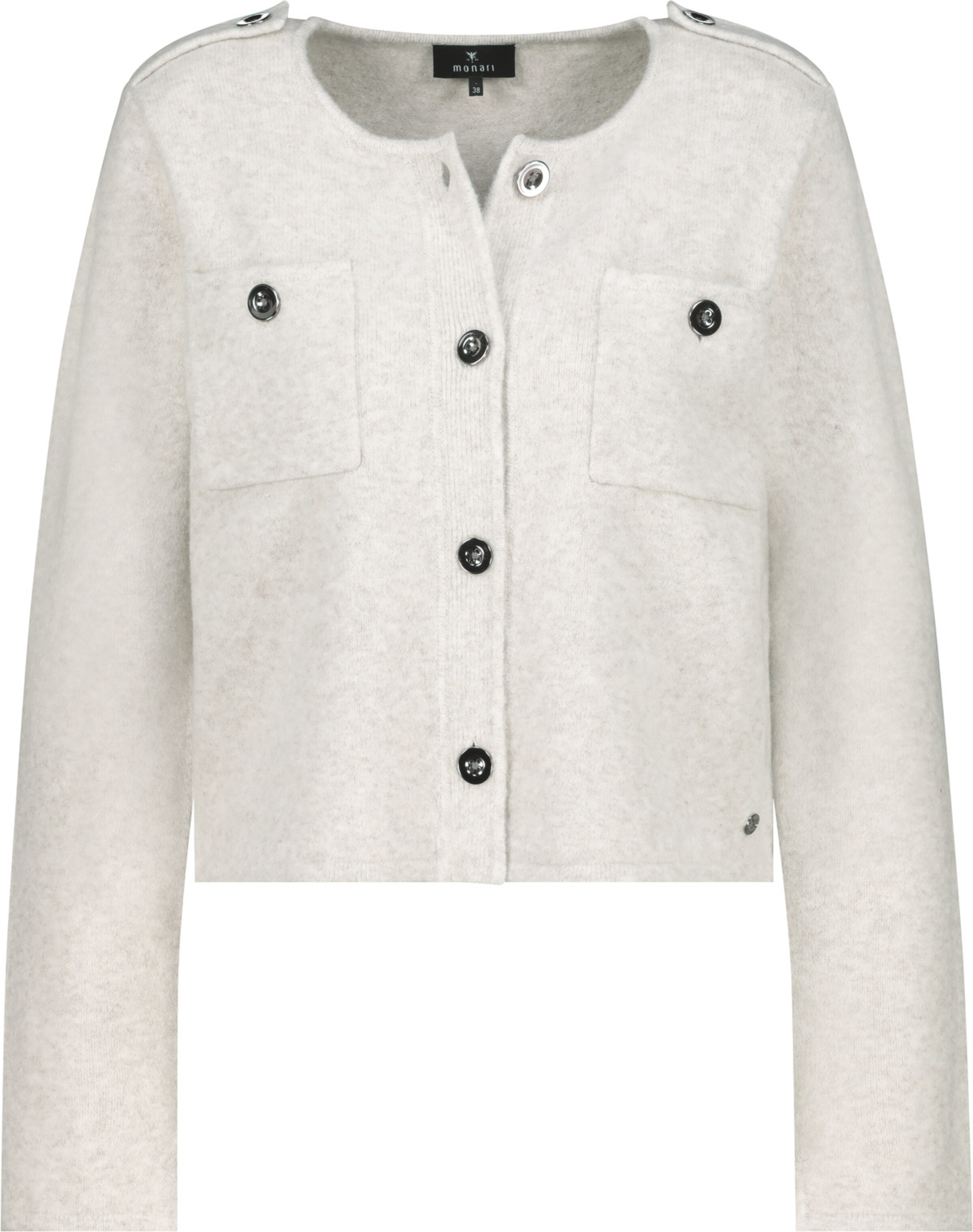 monari Knit Cardigan in Grey: front