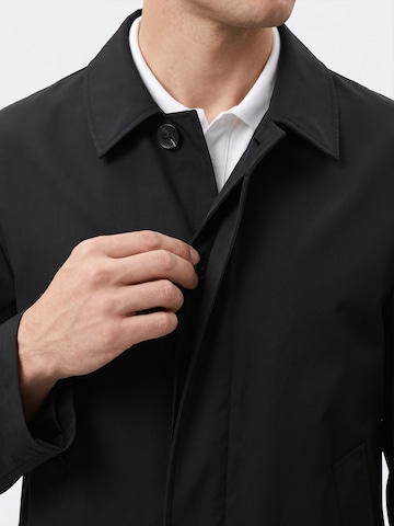 ALLTHEMEN Between-Seasons Coat 'Hauch' in Black