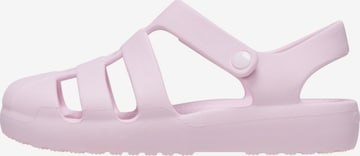 Chaussures ouvertes 'Kindersandalen mit Klettverschluss „Classic Fisherman“' Crocs en rose : devant