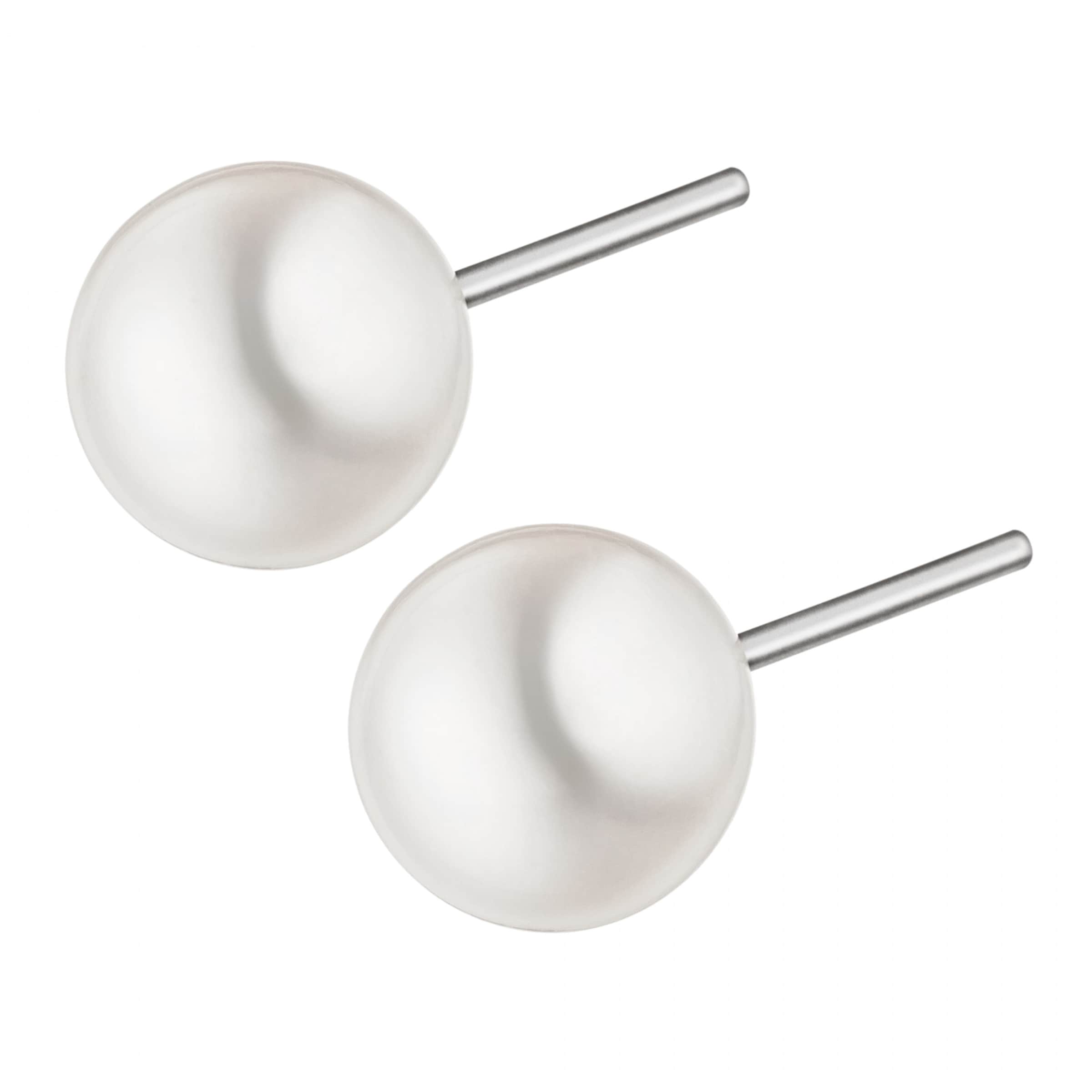 Ernstes Design Ohrringe in Silber: Vorderseite