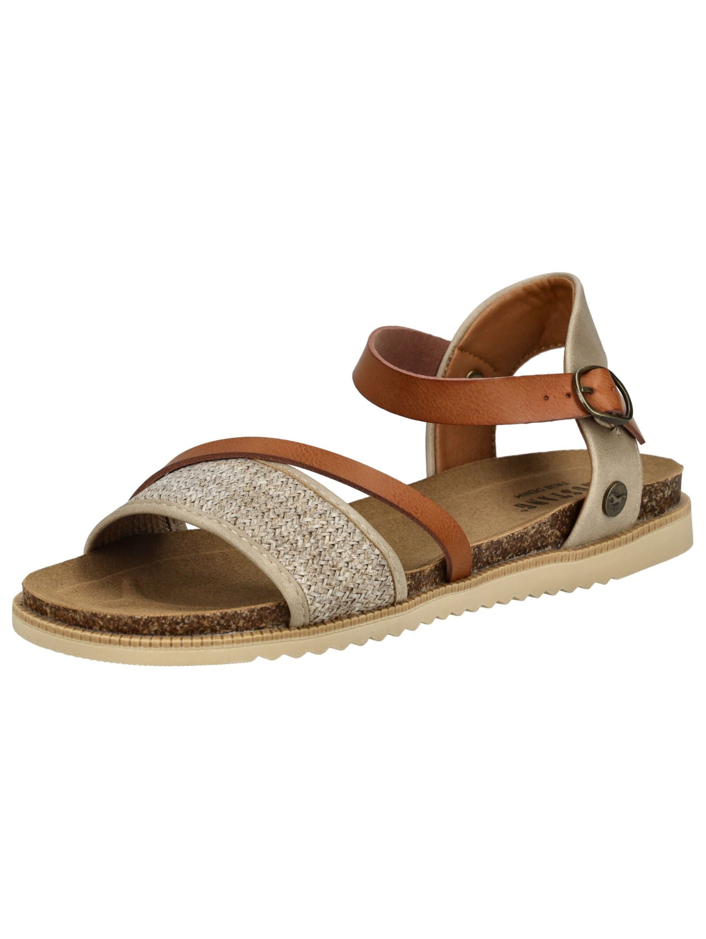 MUSTANG Sandale in Beige: Vorderseite
