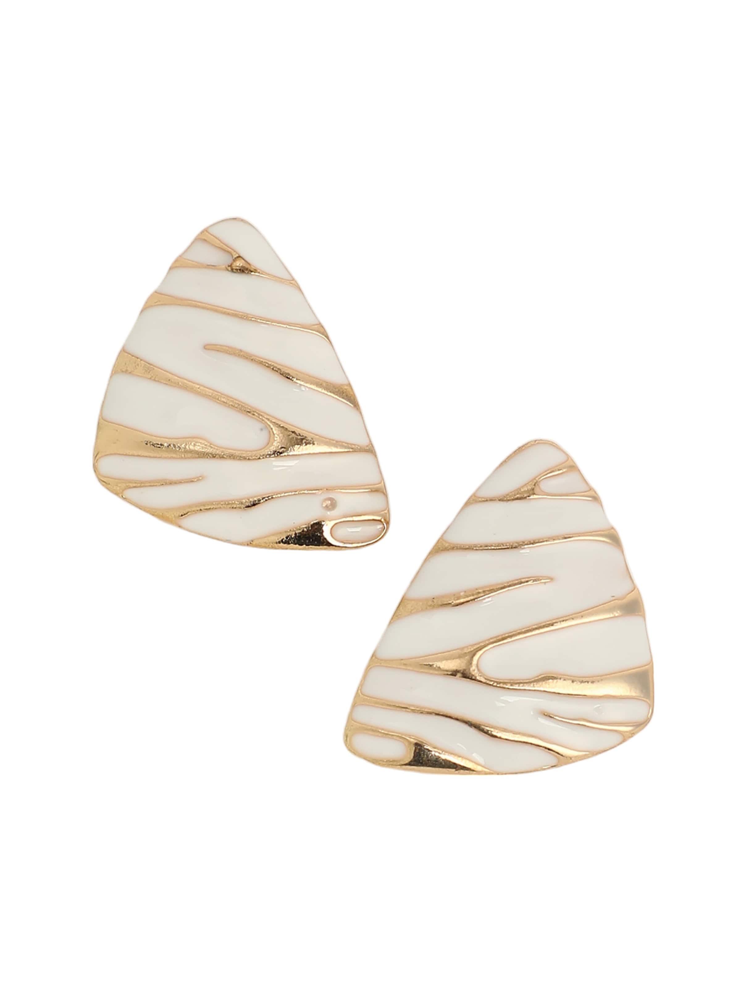 SOHI Kõrvarõngas, värv valge: eest vaates