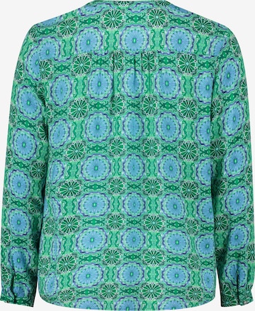 Cartoon Casual-Bluse mit Muster in Grün