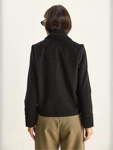 Bianco Lucci Mantel in Schwarz