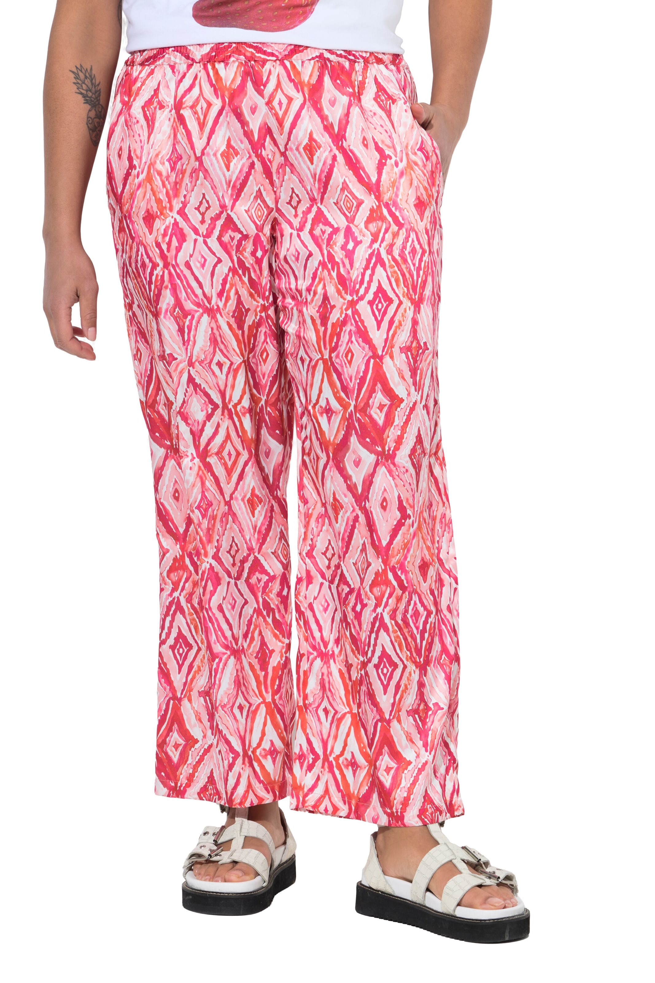 Angel of Style Wide leg Trousers in Pink: front