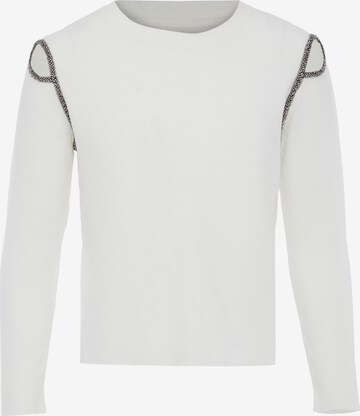 Pull-over NAEMI en blanc : devant