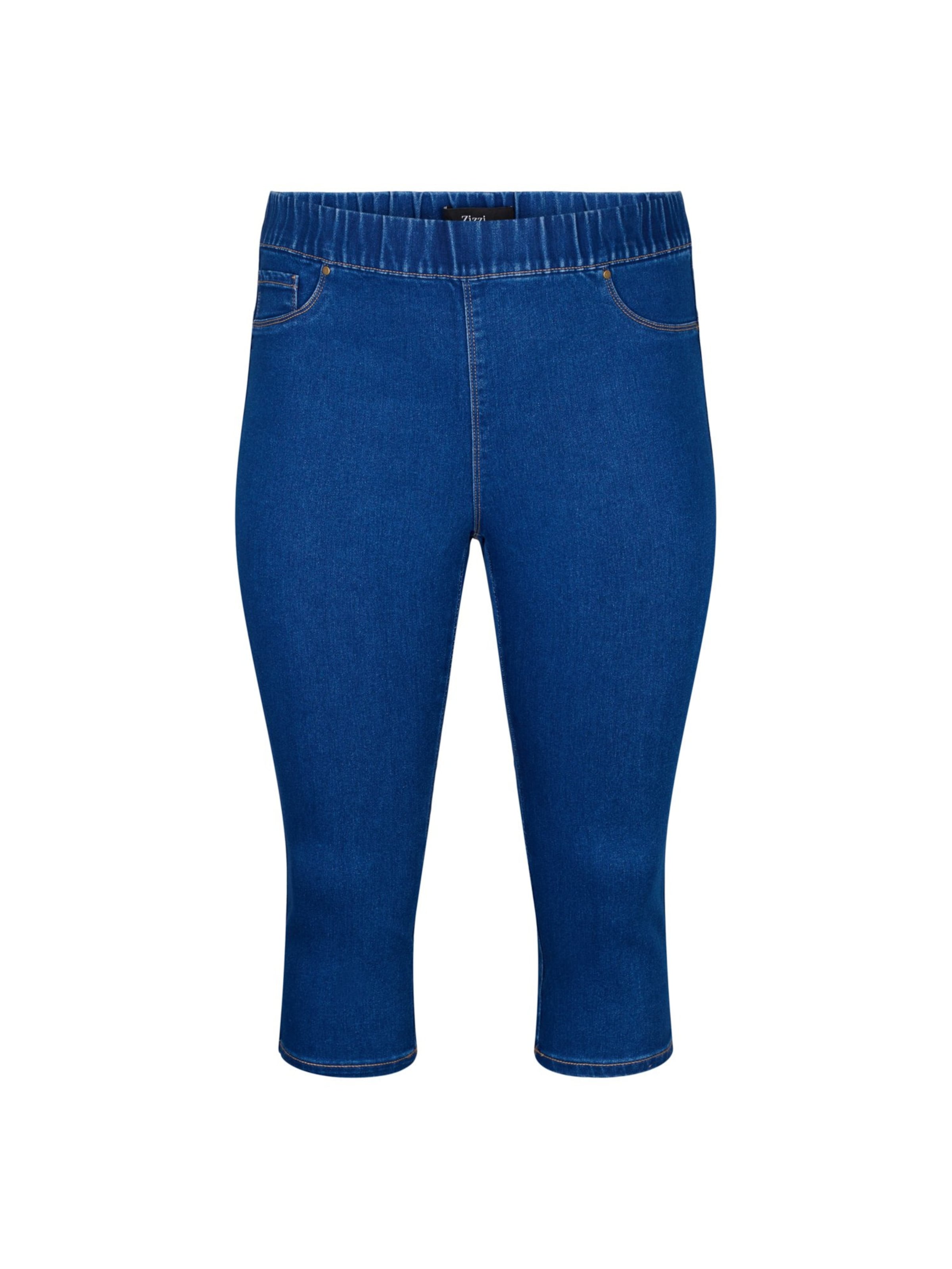 Zizzi Slimfit Jeans i blå: forside