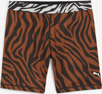 Skinny Pantalon de sport 'ANIMAL REMIX 5' PUMA en marron : devant