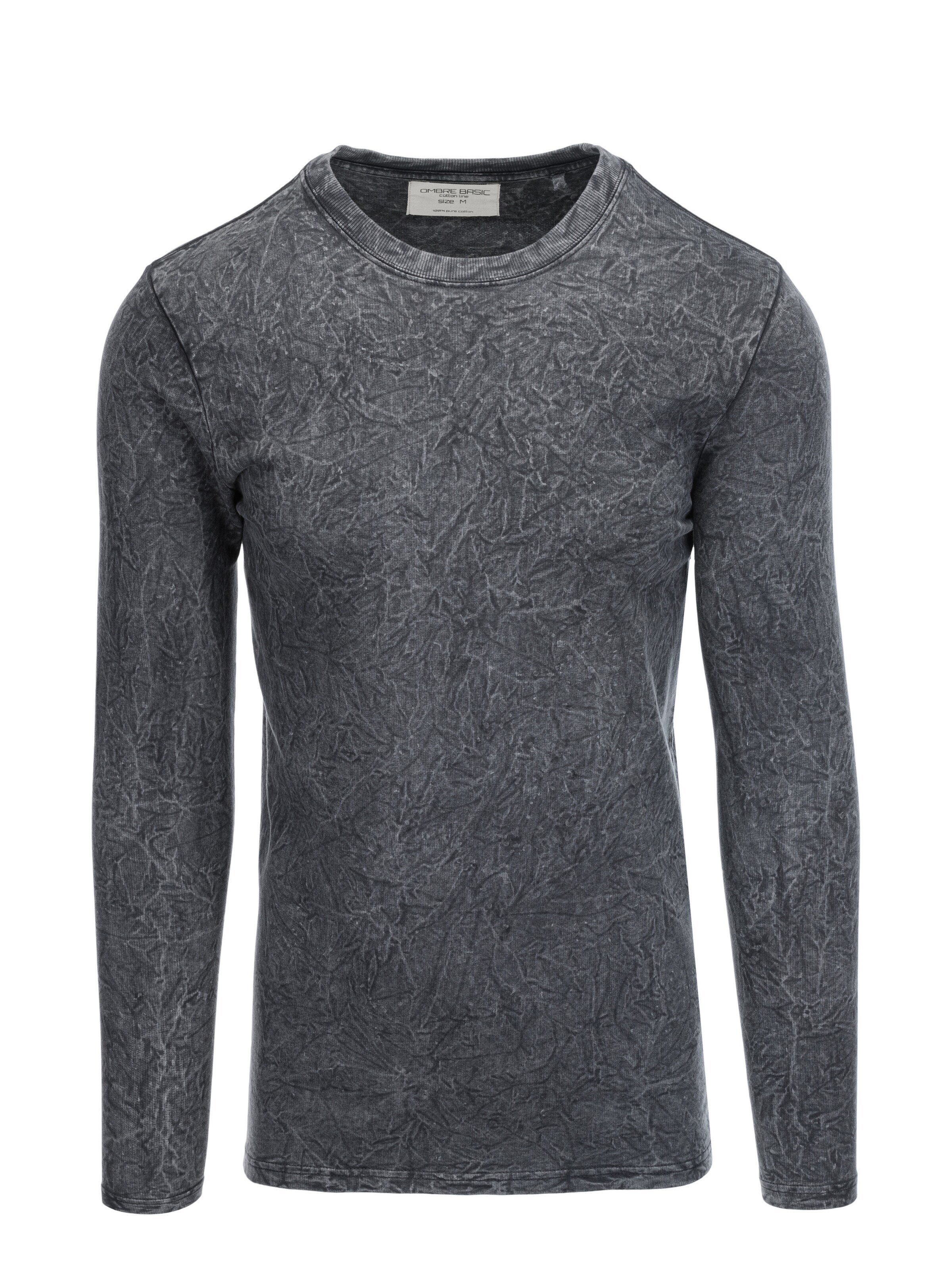 Ombre Sweatshirt 'L139' in Zwart: voorkant