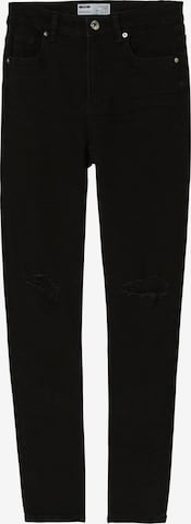 Bershka Skinny Jeans in Schwarz: predná strana