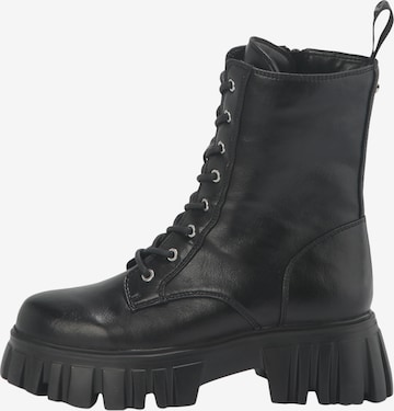 BUFFALO Lace-Up Ankle Boots 'Selen' in Black: front