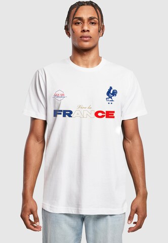 T-Shirt 'France' Mister Tee en blanc : devant
