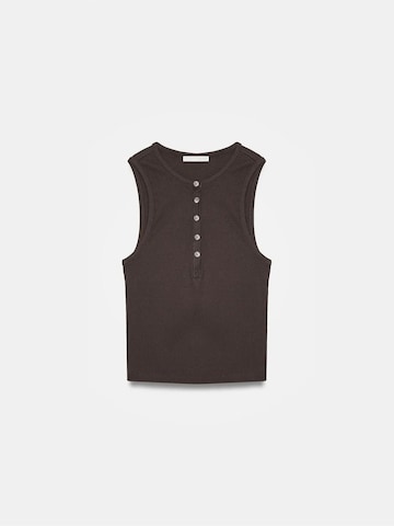 Dilvin Blouse in Bruin: voorkant