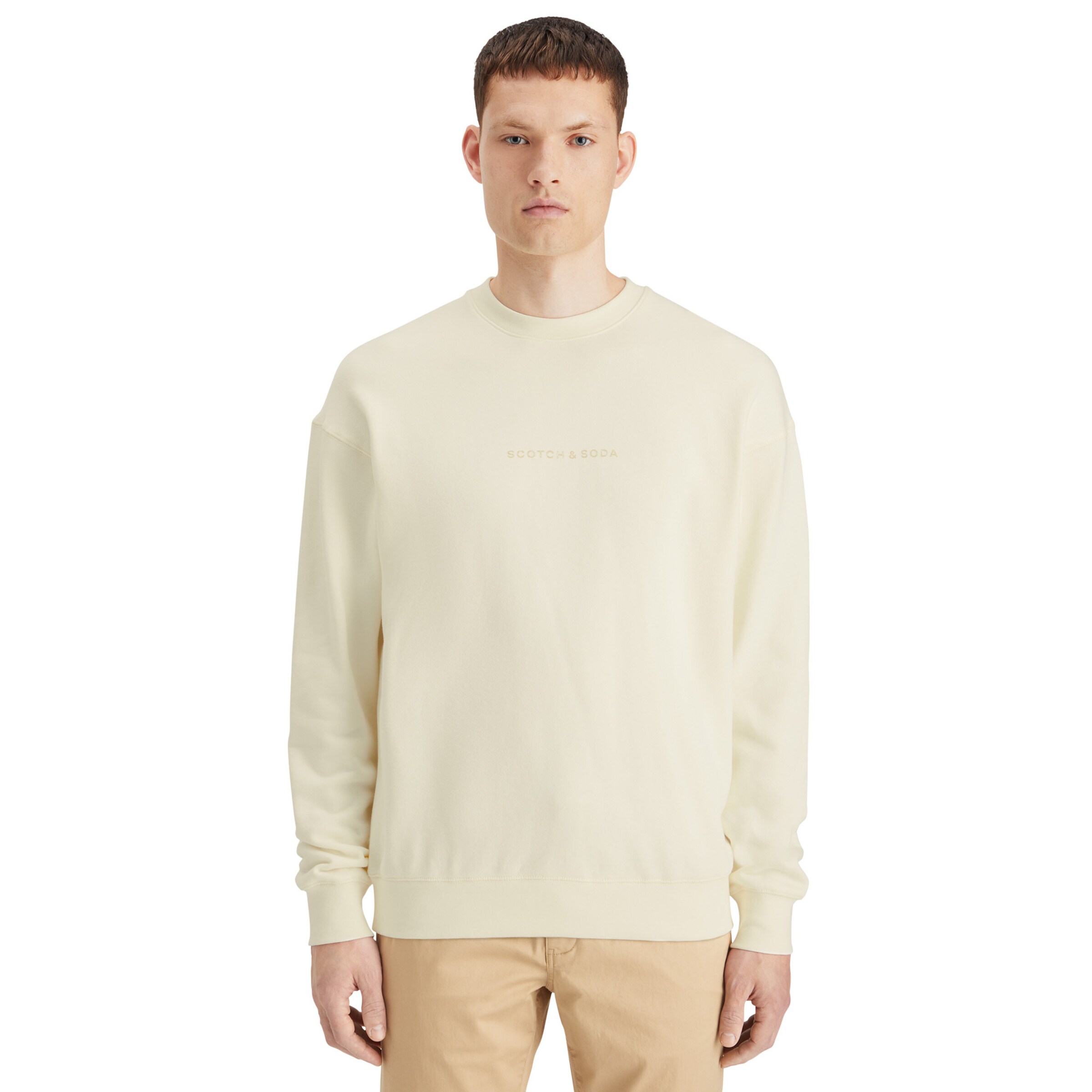 SCOTCH & SODA Sweatshirt in White: front