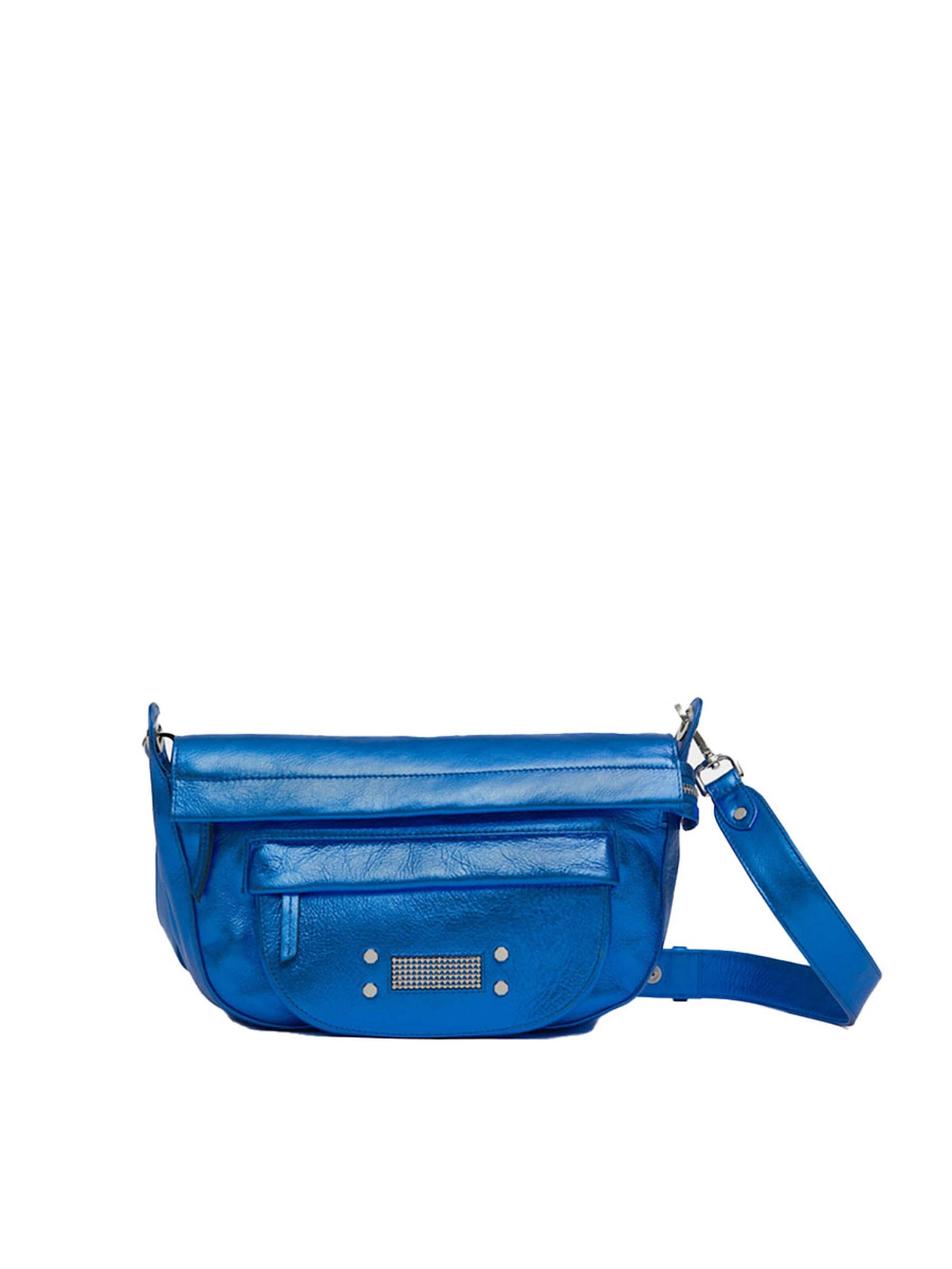 Clio Crossbody Bag 'NEPTUNE METAL' in Blue: front