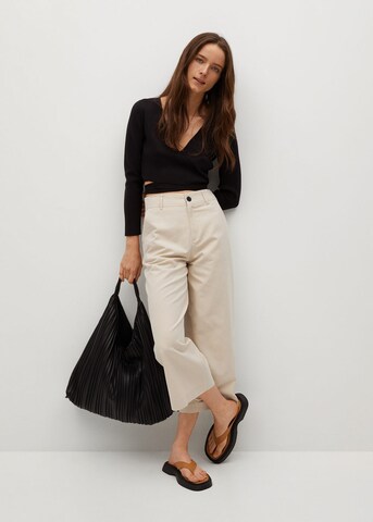 MANGO Wide Leg Hose 'Leandra' in Beige