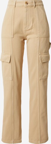 Regular Pantalon cargo Nasty Gal en beige : devant