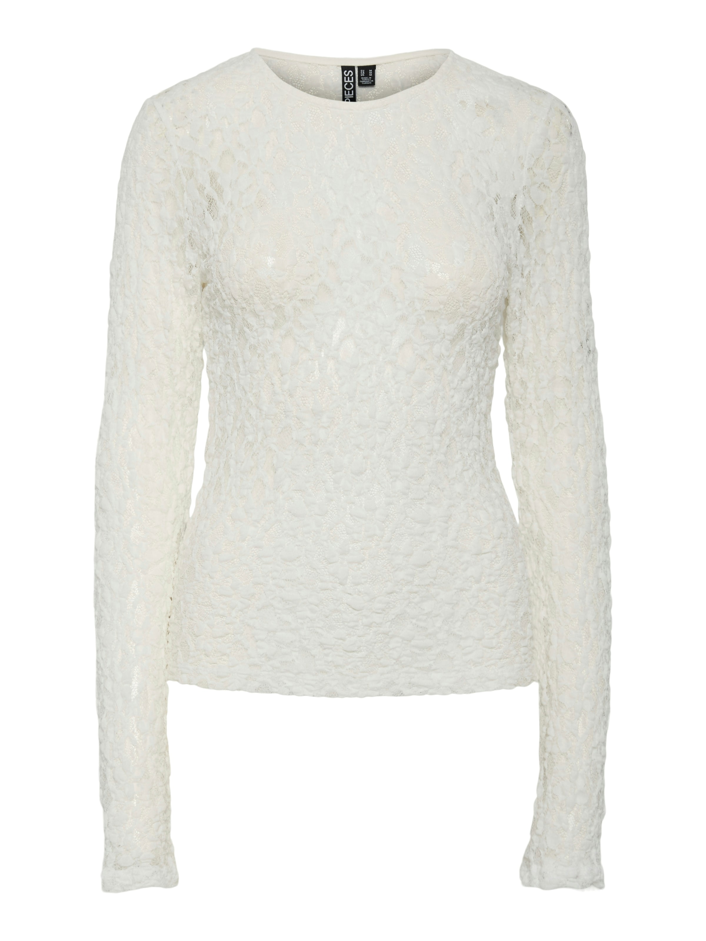 T-shirt 'PCHazel' PIECES en blanc : devant