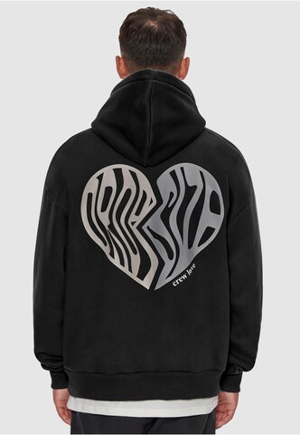 Dropsize Sweatshirt 'Broken Heart' in Schwarz: Vorderseite