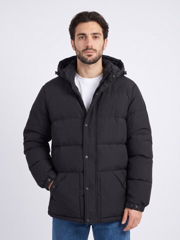 PENFIELD Winter Jacket 'Contrast Puffer Jacket Black' in Black: front