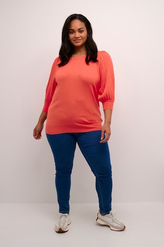 KAFFE CURVE Pullover 'Loni' in Orange