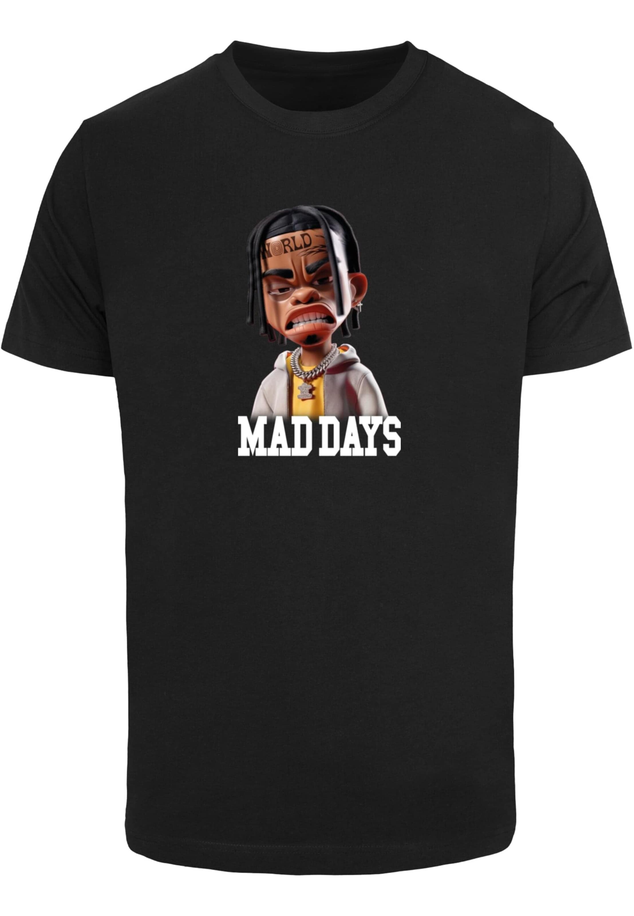 Mister Tee Póló 'Mad Days' - fekete: elől