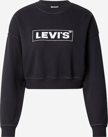 Sweat-shirt 'Graphic Laundry Crew' LEVI'S ® en noir : devant