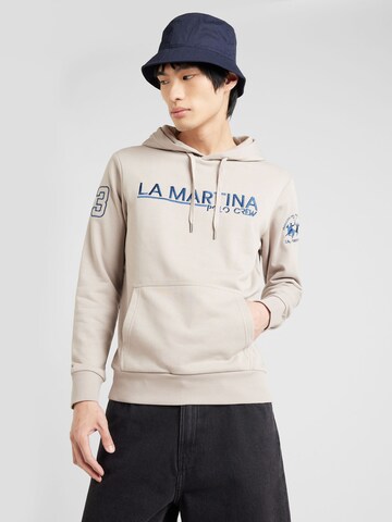 La Martina Sweatshirt in Grey: front