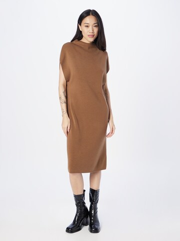 Club Monaco Gebreide jurk in Beige: voorkant